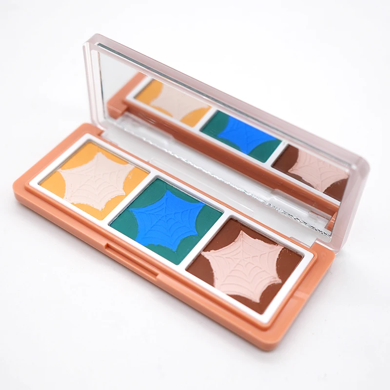 Custom multi-color embossed loose powder eyeshadow for blush 2-in-1 multir functional palette customized  private logo