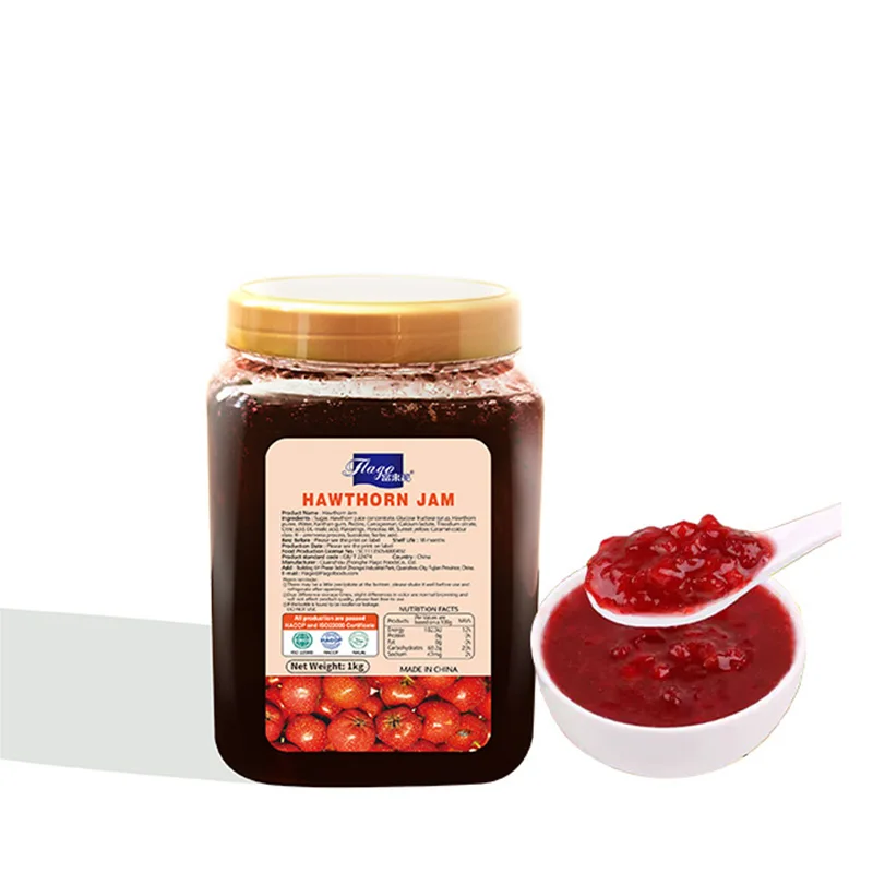 Flago  Delicious fruit juice halal  hawthorn jam concentrated manufacturer For fruit tea and ice cream and snow ice toppings