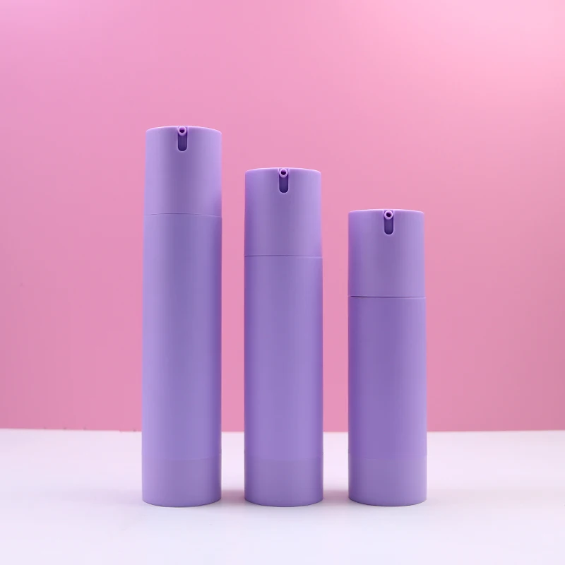 Purple Cosmetic packaging bottle purple emulsion airless bottle 80ml 100ml 120ml
