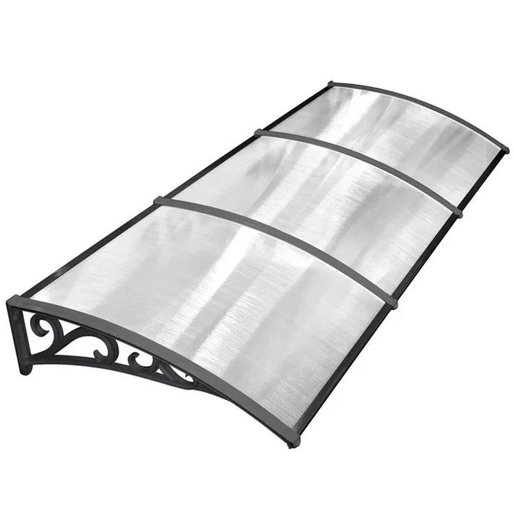 Solid Plastic Bracket Heat Resistant Polycarbonate Awning