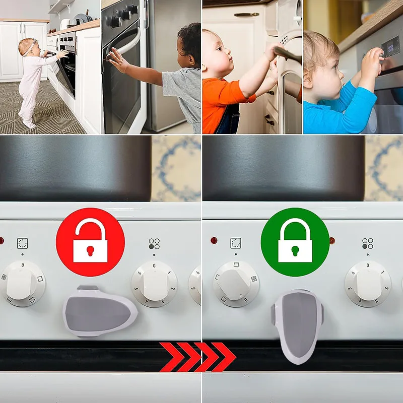 Hot Selling Baby Product Series ABS Plastic Oven and Door Lock for Kids Security and Child Proof Straps for Kitchen Use