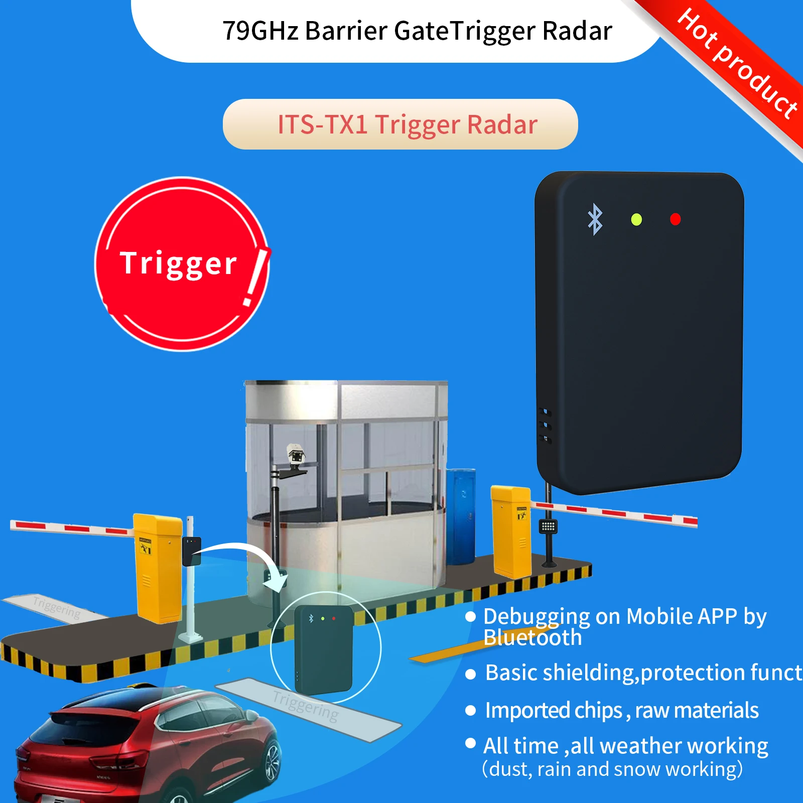 Hot sale Car access control security obstacle  vehicle  detection sensor