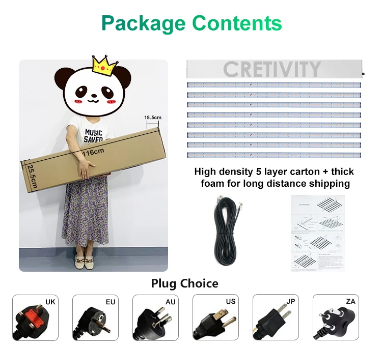US Stocks Free Shipping Cretivity ETL listed CT640W Ready to ship Full Spectrum indoor LED Grow Light