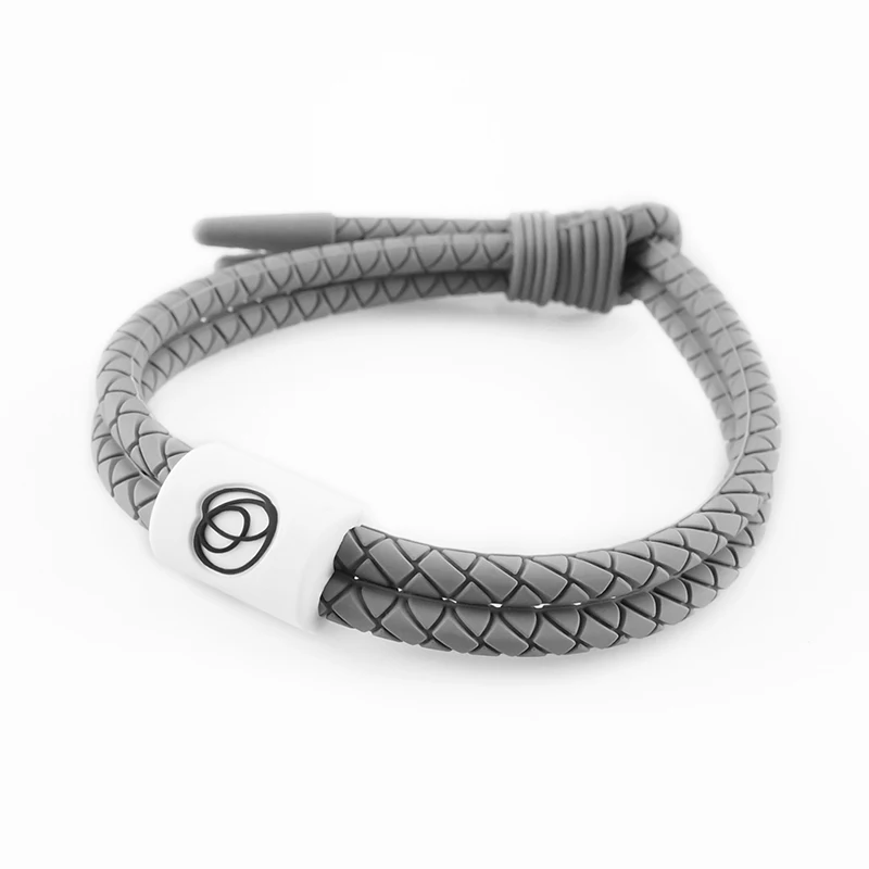 P025 charm designer brand wristband wrist bands new stylish woven bracelet with own logo  custom women band silicone bracelet