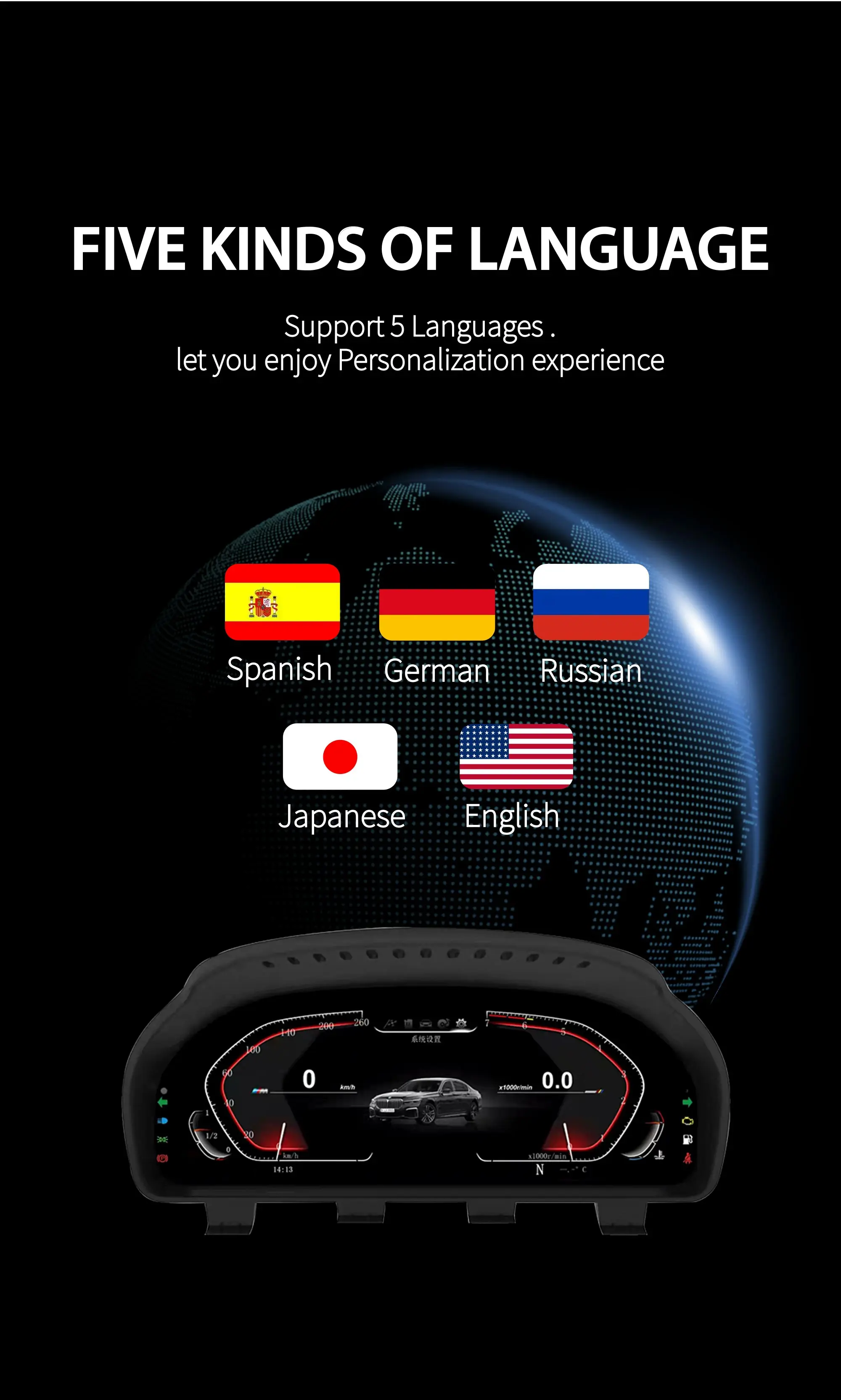 2022 Latest Original Car LCD Meter Dashboard Instrument for BMW 5 Series F10 F11 F12 F18 F07 F25 F26