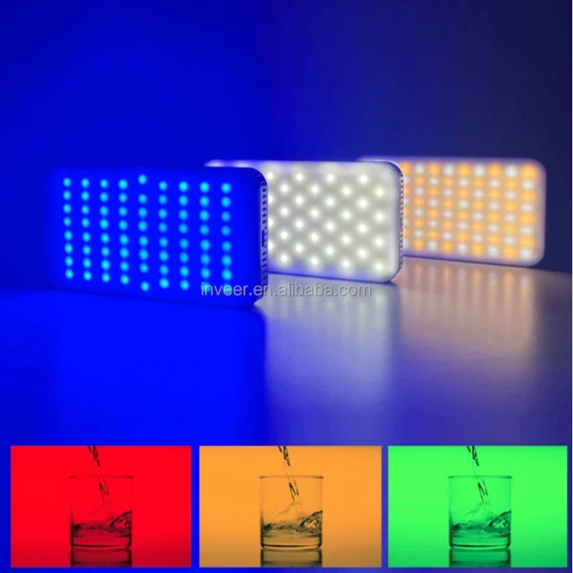inveer  new  RGB LED back light on-Camera Photographic Filling Light DV-L7RB for Camera or video shooting