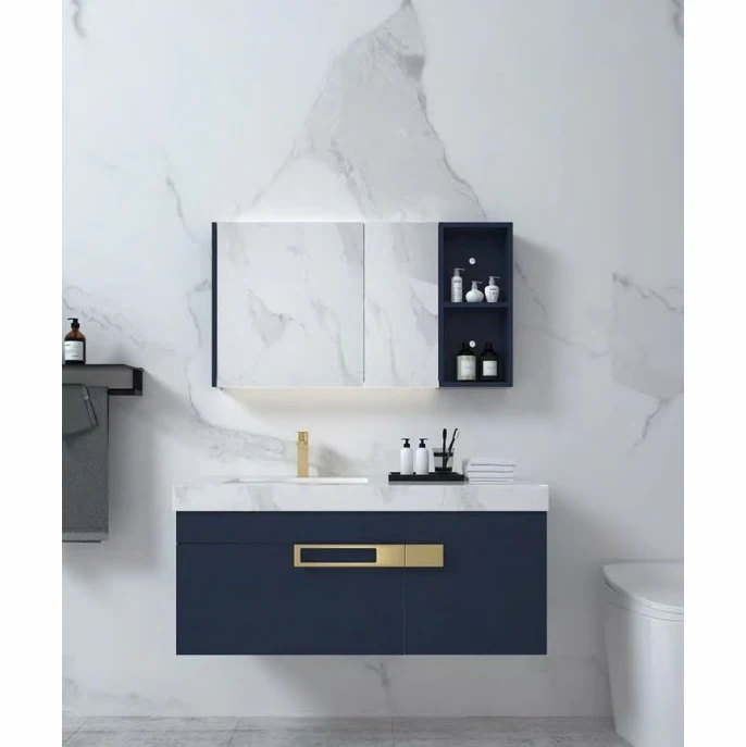 Новый дизайн DOMO современный стиль напольная Мебель для ванной комнаты