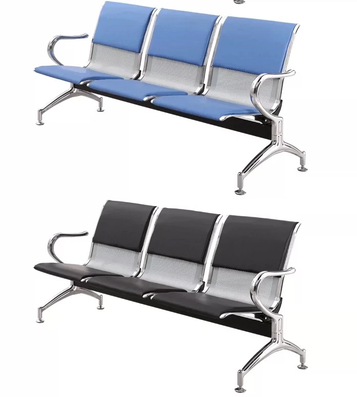 Customized Hospital clinic airport waiting lounge bank 3-seater waiting room gang seating chair