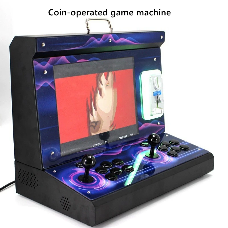 Arcade Purple Pandora Machine For 2 Players With Fighting Games 9800 Retro Games In 1 Consola 3D Manipulate Pandora Gaming