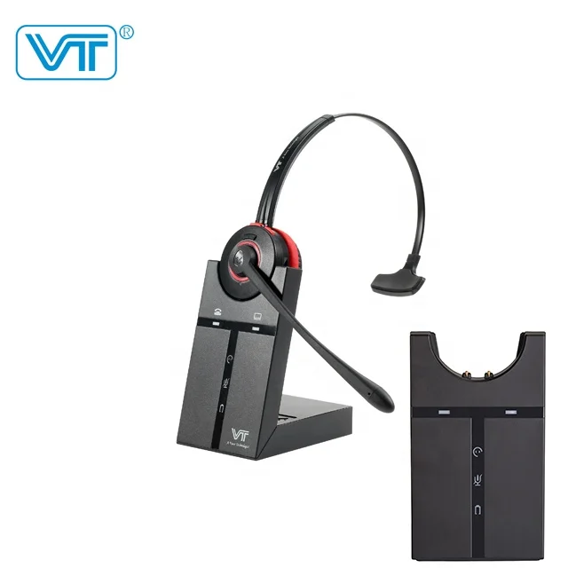 
DECT oem wireless headset for GrandstreamPolycomFanvil softphone and laptop 