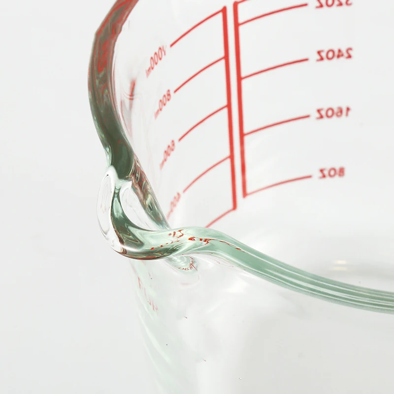 Big volume measurement cup high borosilicate glass measuring tool measuring jug glass cup set