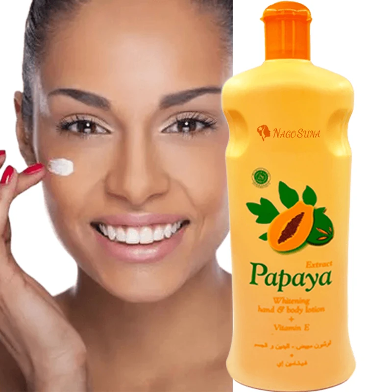 NAGOSUNA Organic Fruit Papaya Wholesale Body Lotion hot sale Skin Care Cream Anti Freckle Skin Whitening Body Shimmer Lotion