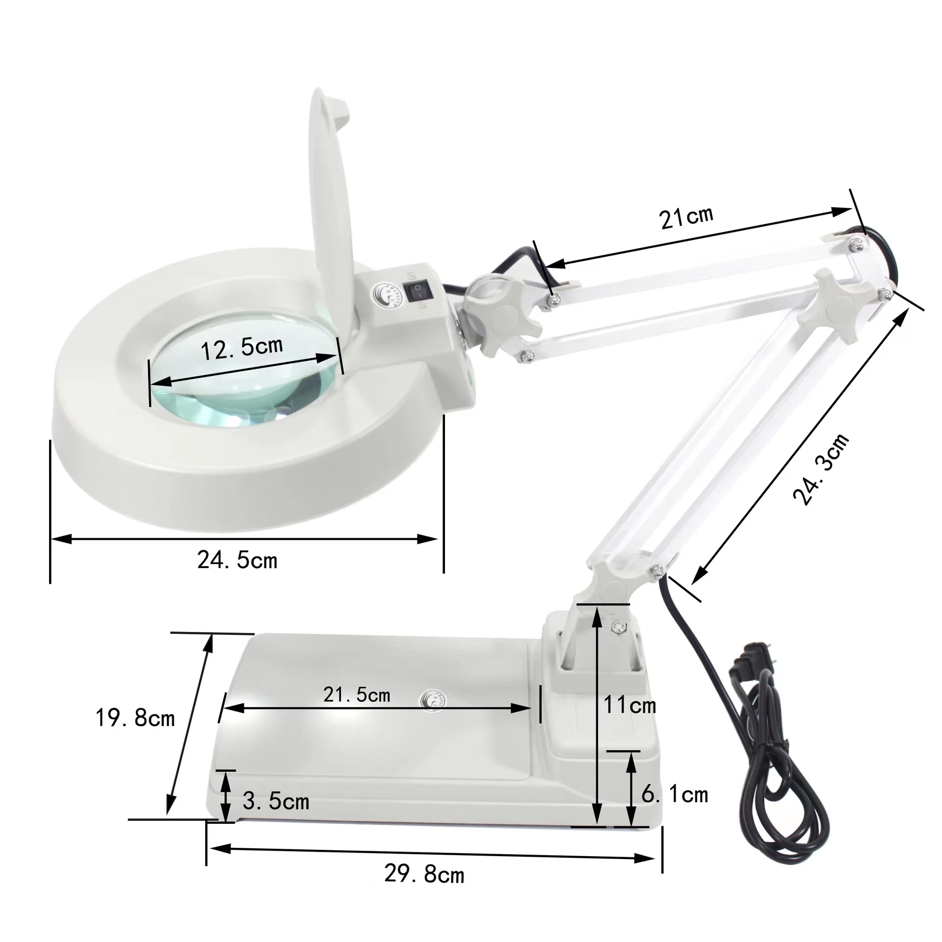 loupe magnifying beauty light esd safe magnifying glass with led lamp