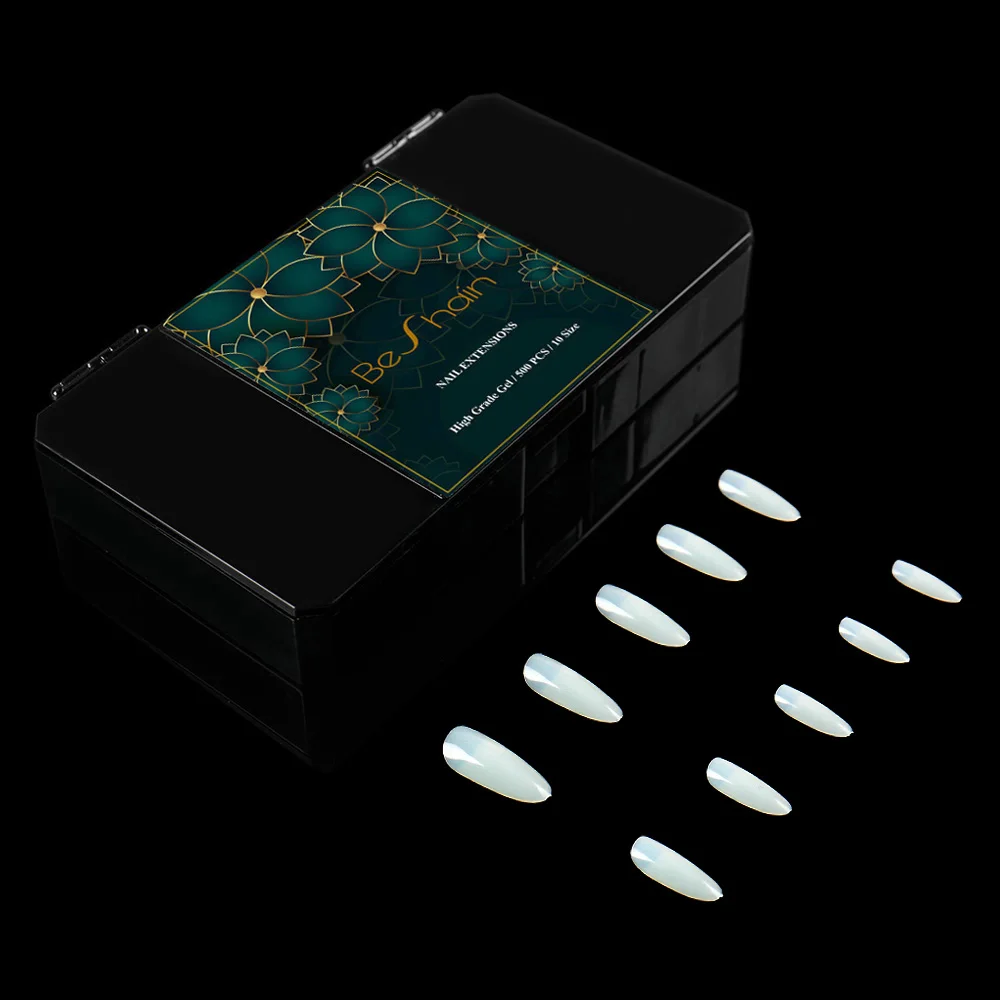 Custom Logo OEM ODM Practice Full Cover Artificial Finger Nails Fake Nails Tips Acrylic Almond False Nail Tip