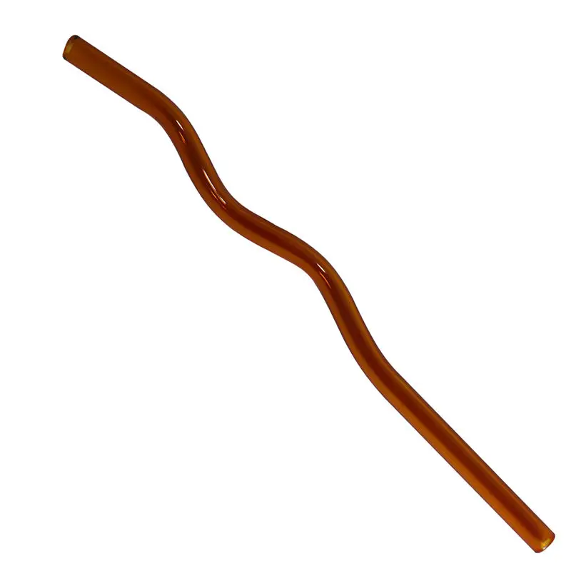 Heat-Resistant Creative Colorful Juice Straw Colorful Glass Straw Transparent Glass Tube Lip-Protecting Straw