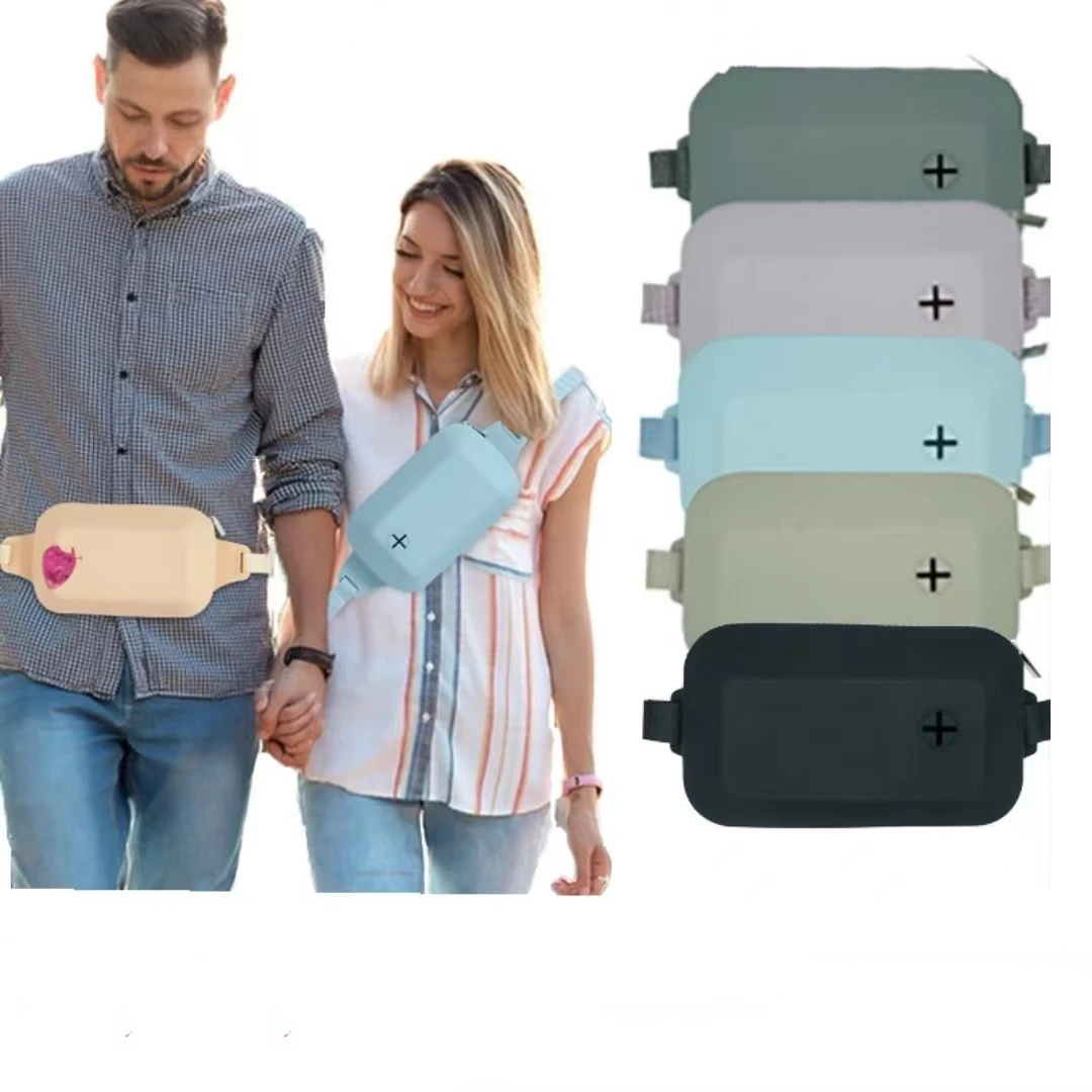 Silicone Reusable Washable Dog Treat Training Pouch Dog Treat Bag with Adjustable Strap Built in Poop Bag Dispenser Cross Body