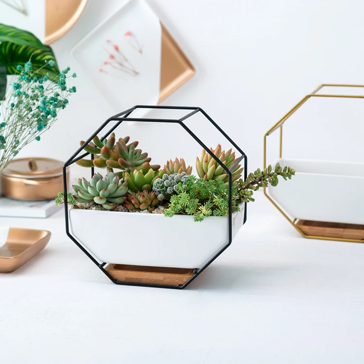 Nordic Style Table Office Desk Ceramic Handing Wall Planter Pot Indoor OEM