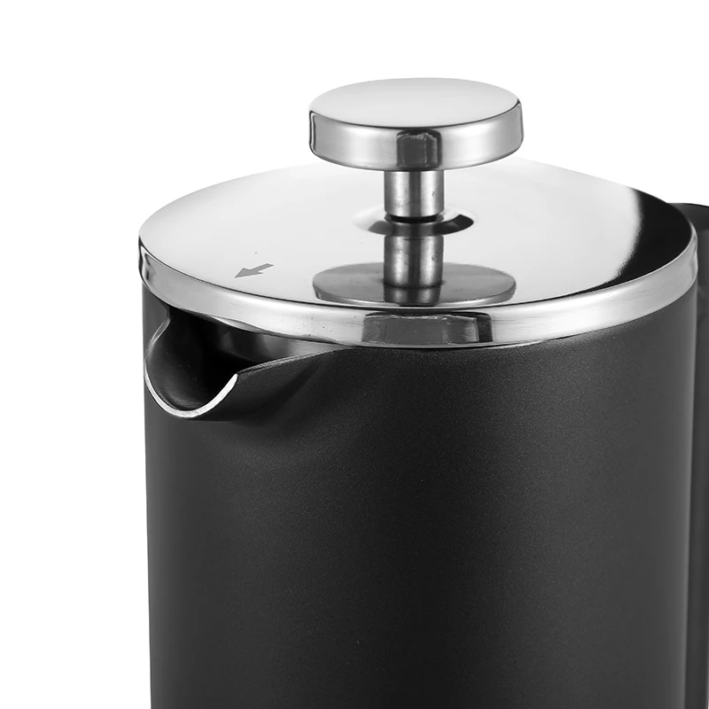 350/600ml/1.0L Custom Portable Manual French Press Stainless Steel Coffee Maker With Plunger
