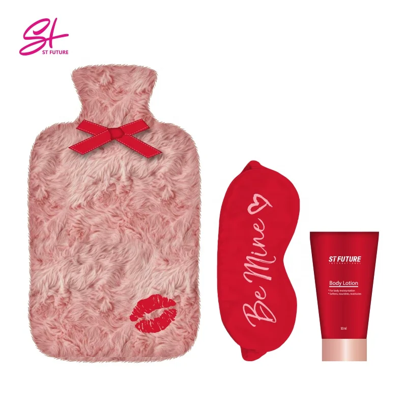 St Future Gorgeous Design Gift Set With Fluffy Hot Water Bottle/Eye Mask/ 50ml Body Lotion For