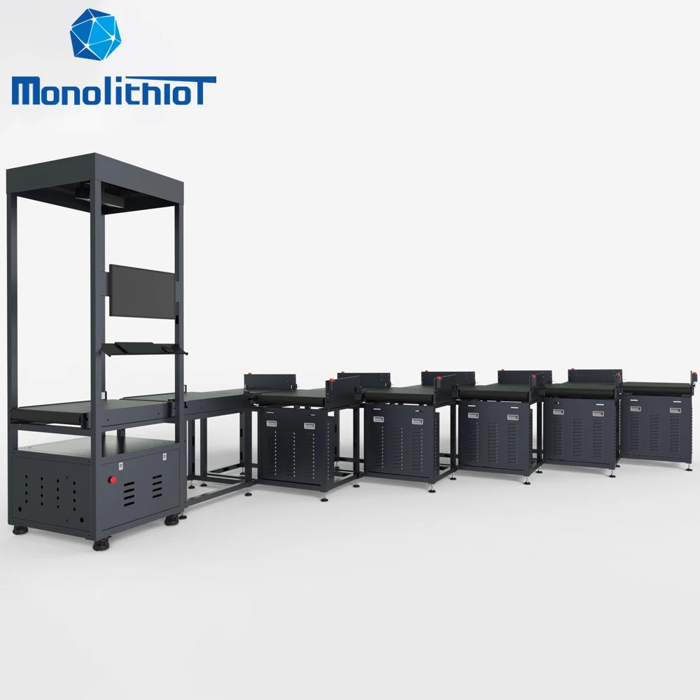MonolithIoT Cubiscan Machine Dimensioning Weighing Scanning Barcode Scale with 10 Sorting Ports Dynamic DWS