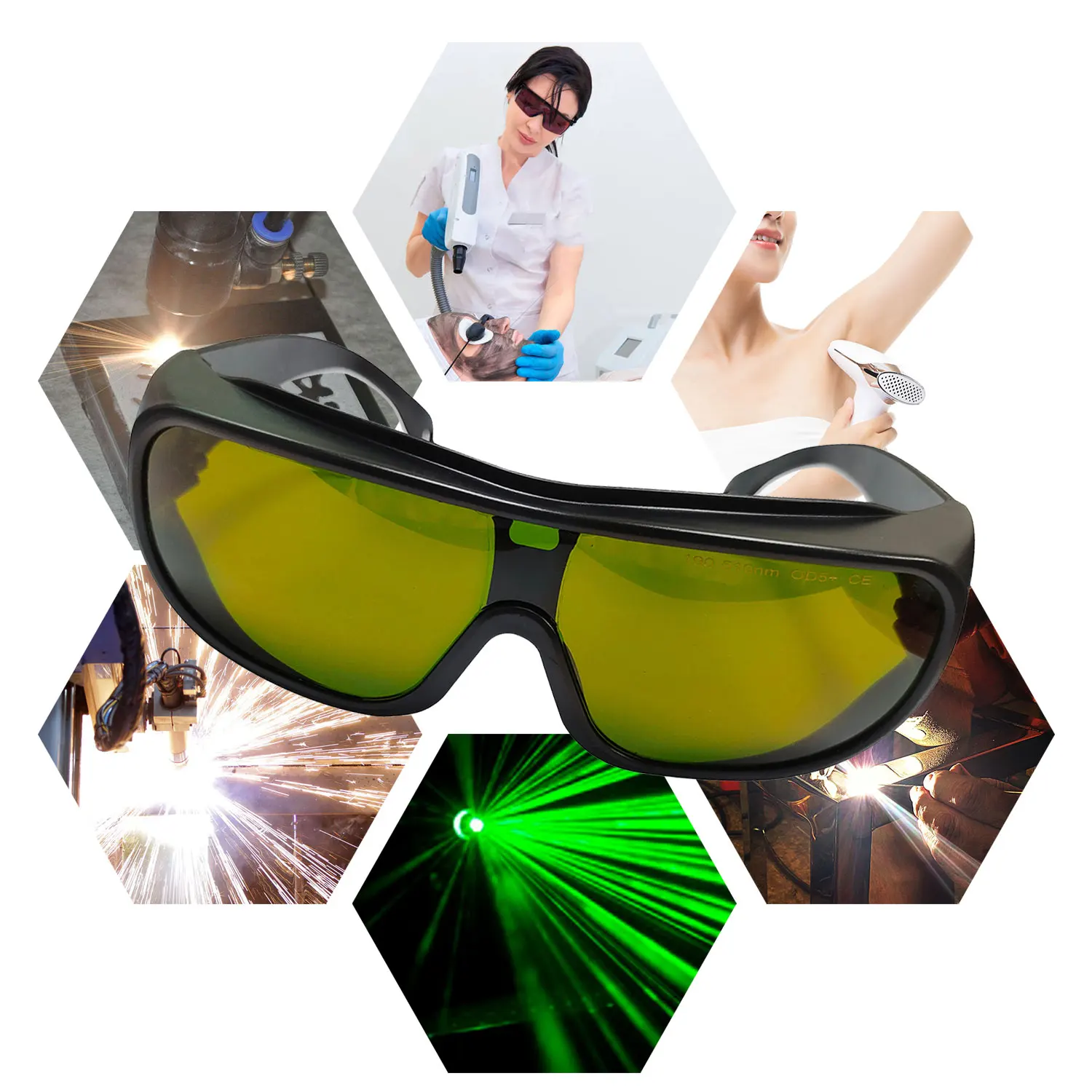 Goggles OD5 OD7 1064nm Plastic Filter 808nm Glass Industry Blue Green Anti Fog Eye Protection Laser Working Safety Glasses