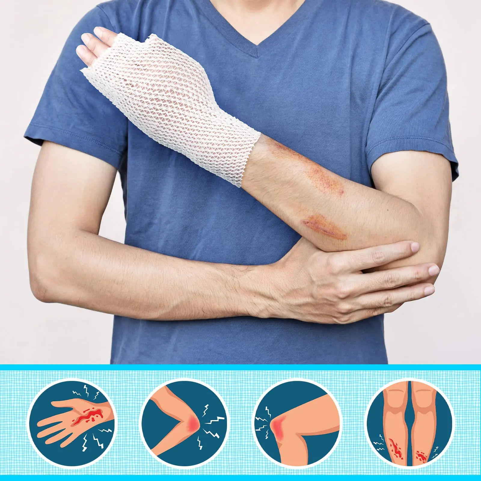 Factory Direct Selling Elastic Breathable Net Tubular Compression Bandage