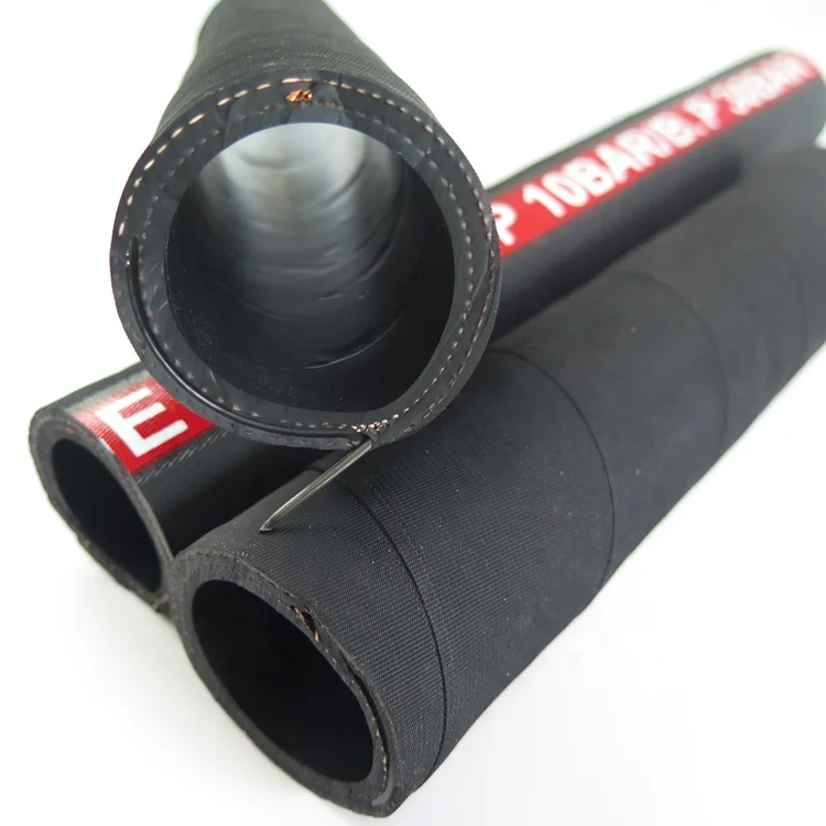 High Temperature Resistance Black Wrap Surface 3 Inch Flexible Water Mud  Suction And Discharge Rubber Hose
