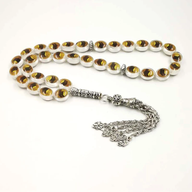 
New Style Tasbih Kaaba pattern Yellow white black 3 colors tasbeeh Islamic 33 prayer beads Muslim rosary Man or Women Misbaha 