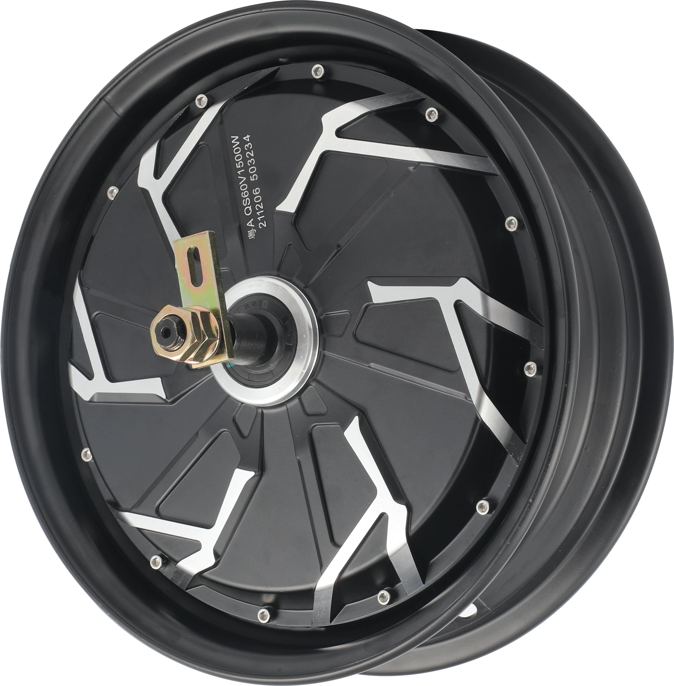 Integrated Wheel Motor R20-4.0 Fat Tire Electric Bike Motor Wheel Magnesium Alloy 20 Inch High Power 48V 1000W Black Brushless