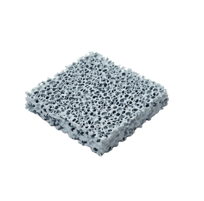 Reasonable Price High Mechanical Strength Black and Gray Silicon Carbide Ceramic Foam Filter