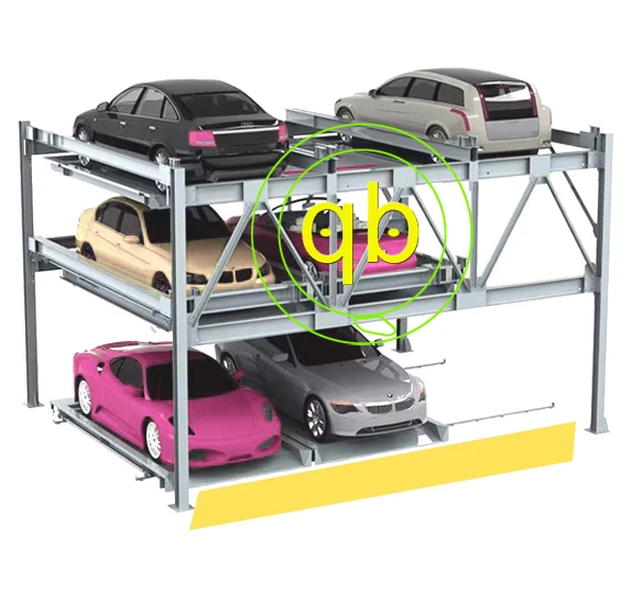 3-level lifting-sliding car puzzle parking system three-floor layer multistorey parking equipment lift for vehicle garage China