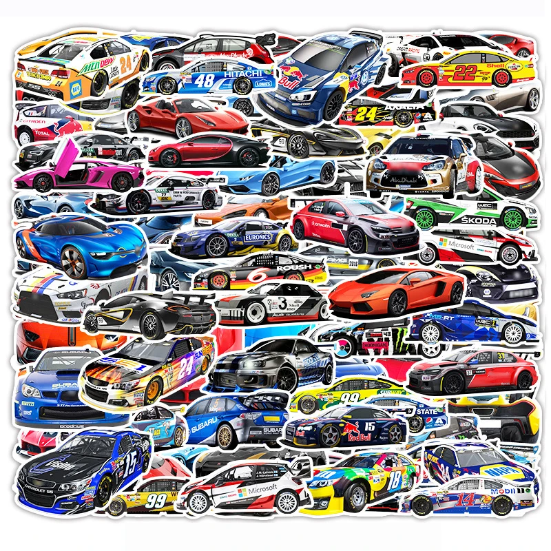 102Pcs Supercar Racing Car Waterpoof Graffiti Stickers For Bottle Laptop Car Motorcycle Decor Vinyl Roadster Sticker