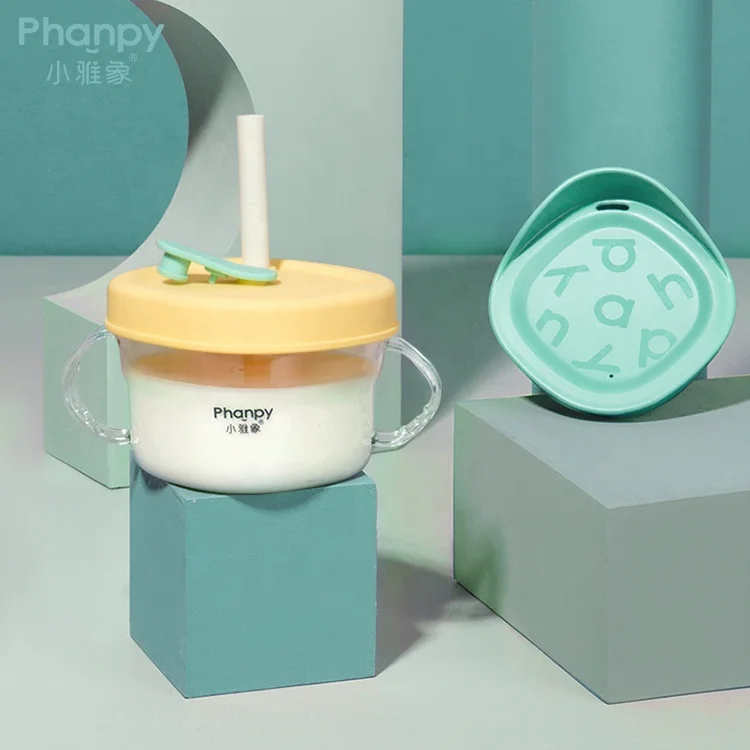 PH780634 Indonesia Bpa Free Baby Portable Silicone Sippy Cups Holder Kids Toddler Silicon Snack Catcher Cup With Straw And Lid