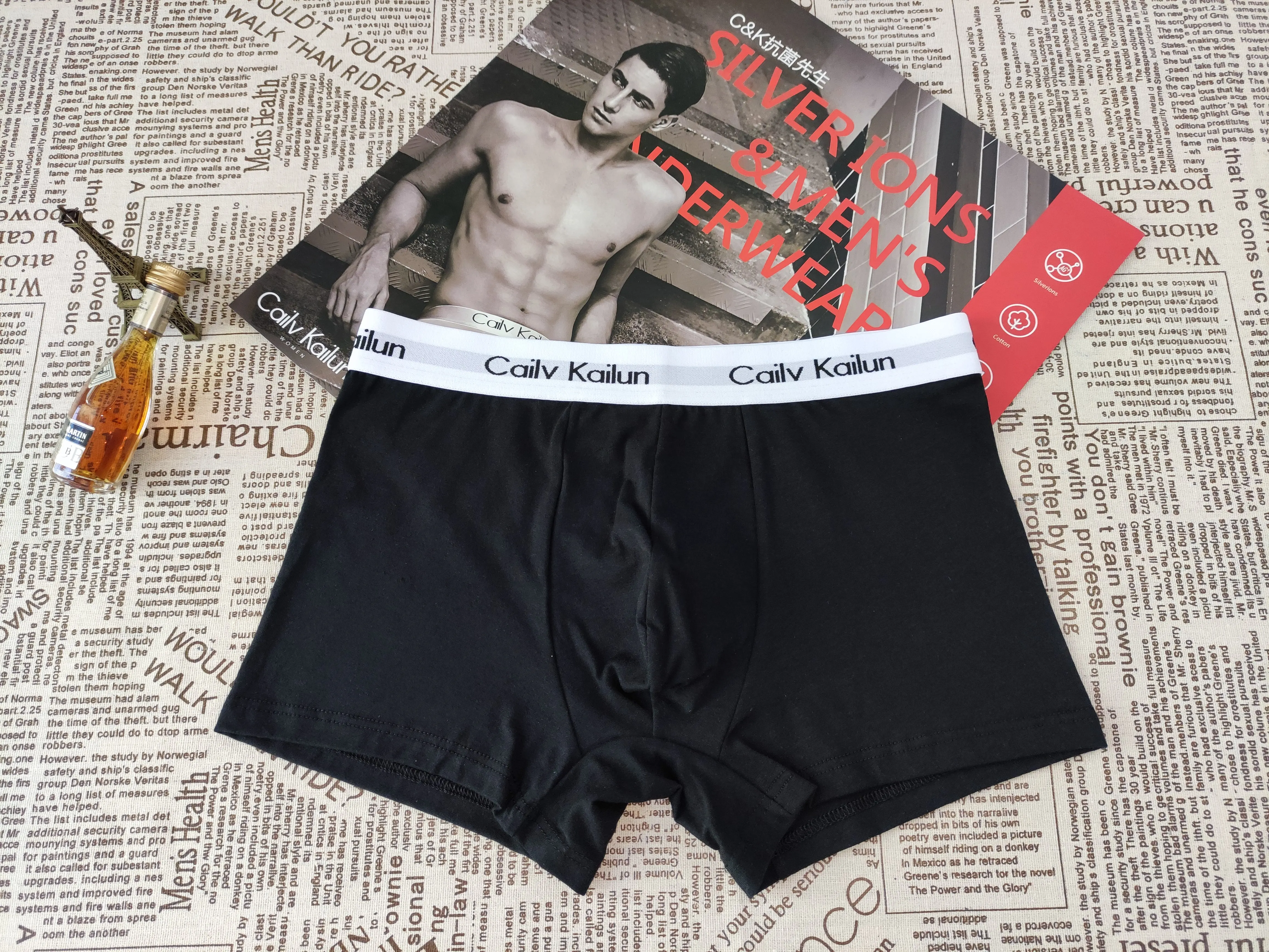 
Men Underwear Boxer Briefs Mens Comfortable Boxer Briefs Jacquard Elastic Waistband Anti Bacterial 