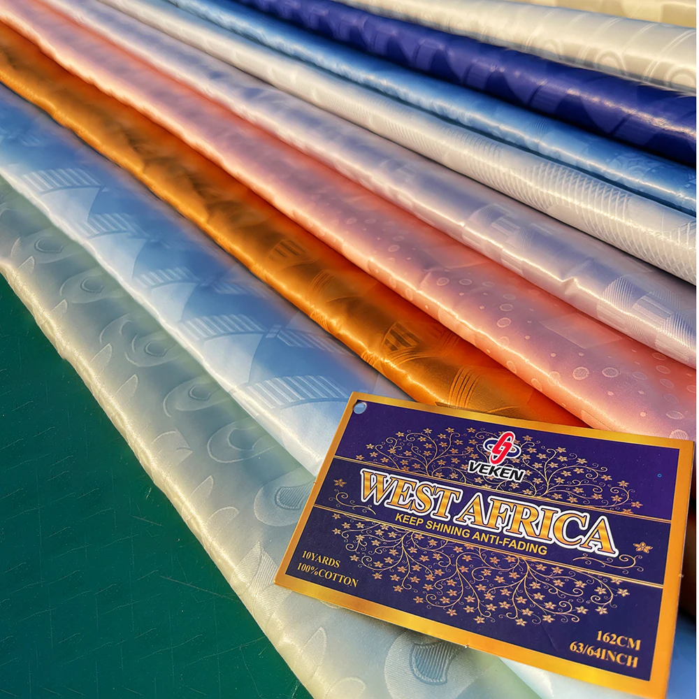 Wholesale Durable African Fabric Unique Silky Feel Premium African Cotton Guinea Brocade