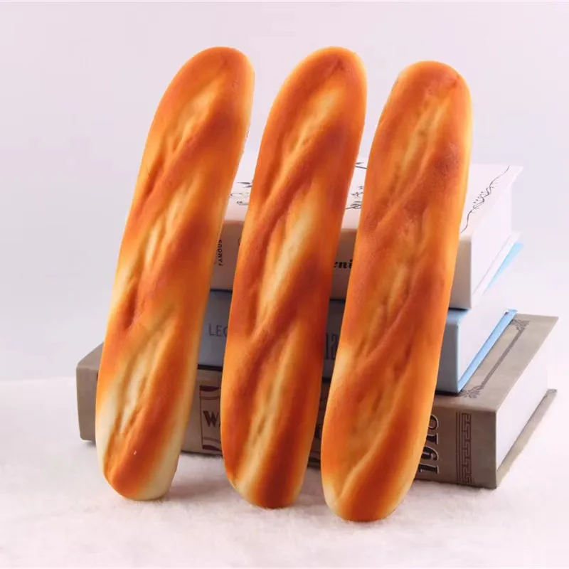 Wholesale Eco Friendly Cute Long Bread Model Squishy Toy For Kids PU Promotional Gifts