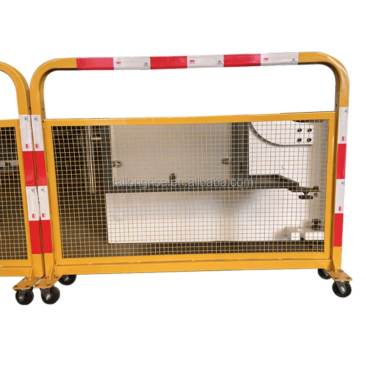 Warehouse Safety Metal Barricade with Wire Mesh Guard Rail Barrier Fence Traffic Road Barrier Crowd Control Barrier