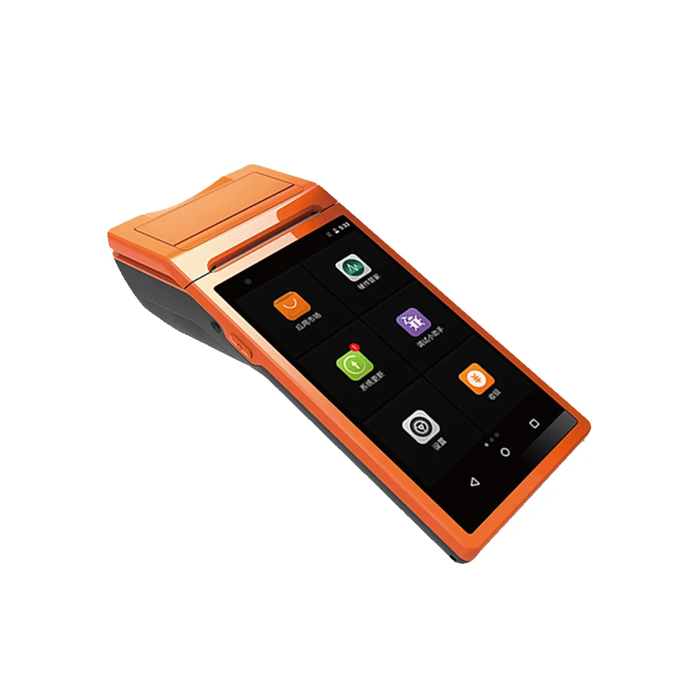 Портативный Android Pos-терминал с сенсорным экраном 4G WIFI NFC Встроенный принтер