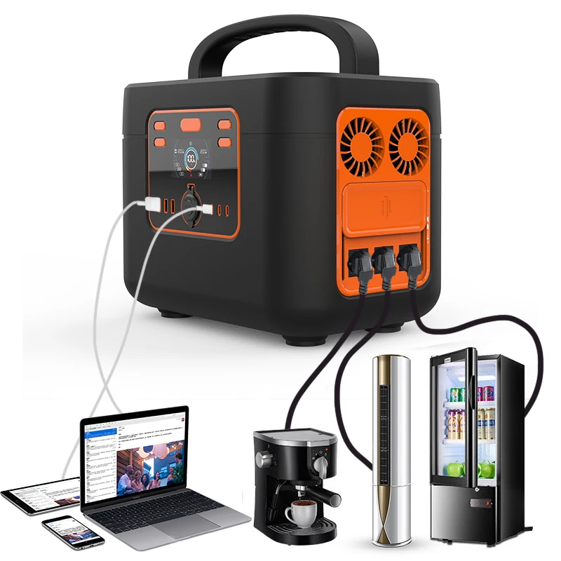 High Power 1200W 18W Wireless Charging QC3.0 Fast Charger MPPT Portable Power Station For Outdoor Travel Camping Home