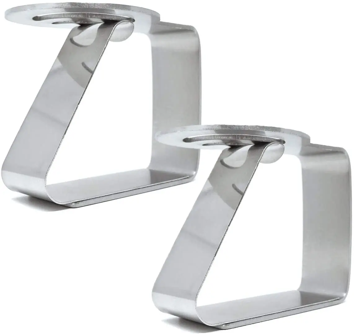 Серебряные Зажимы для крышки стола из нержавеющей стали, зажимы для скатерти для улицы и дома