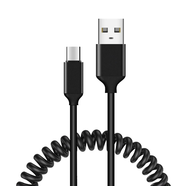 Guangying Brand usb type a to usb type c Spiral Coiled Cable
