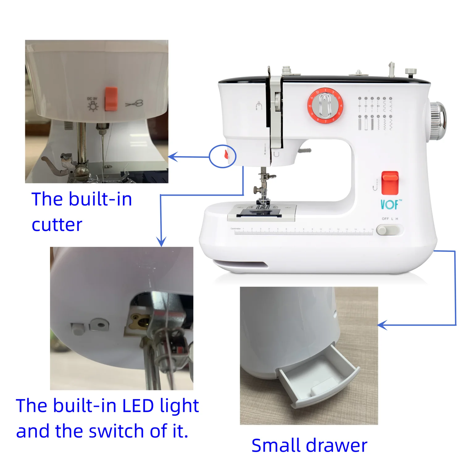 CE CB ROHS FHSM-519 house hold sewing machine factory maquina de coser singer co partner home electronics appliance