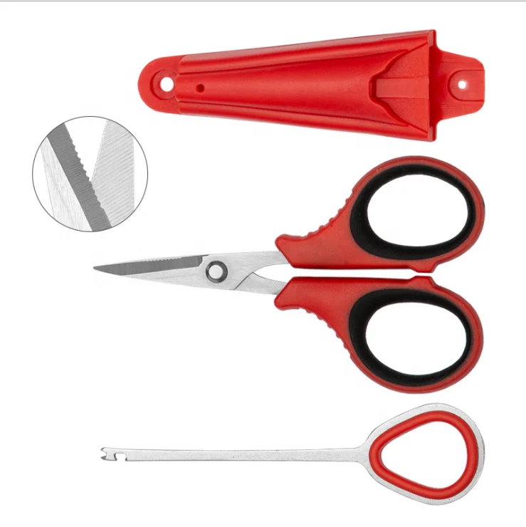 Portable Fishing Scissors Serrated Outdoor Mini Scissors Sharpness Stainless Steel Scissors