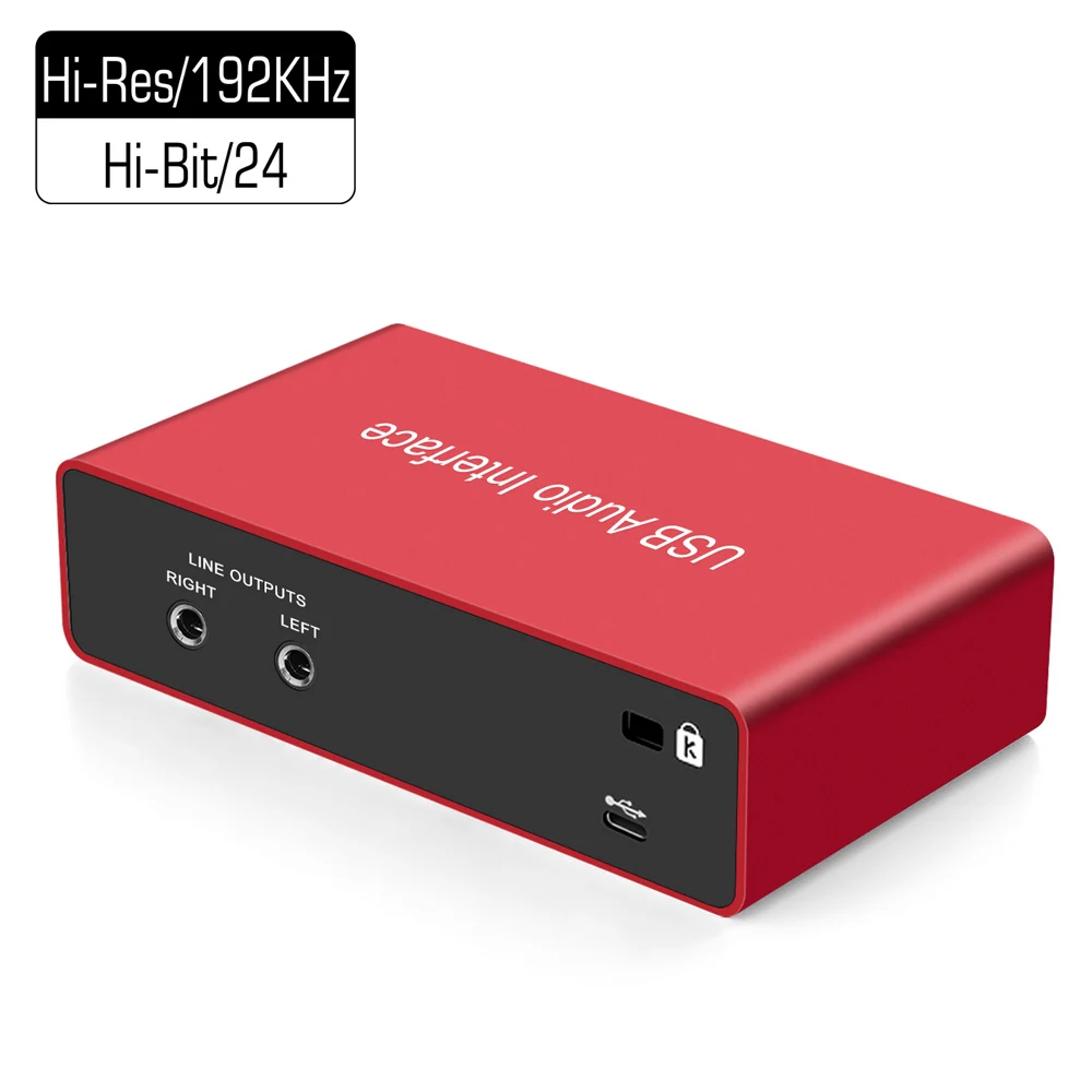 192KHz/24Bit USB Audio Interface Soundcard solo XLR interface m audio studio for Podcast recording equipment professional
