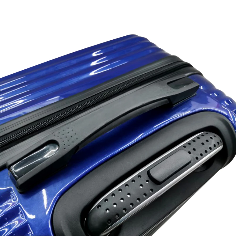 
Fashion PVC 3pcs hard shell luggage set trolley suitcase travel luggage bags 