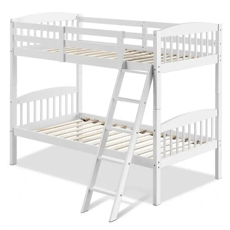  Solid Wood Twin Bunk Beds with Individual Kid Bed