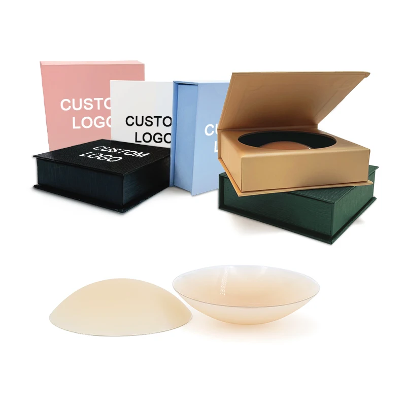 Custom Packaging Silicone Nipple Cover No Glue Invisible Reusable Nipple Pasties Cover Adhesive Seamless Solid Nipple Pasties