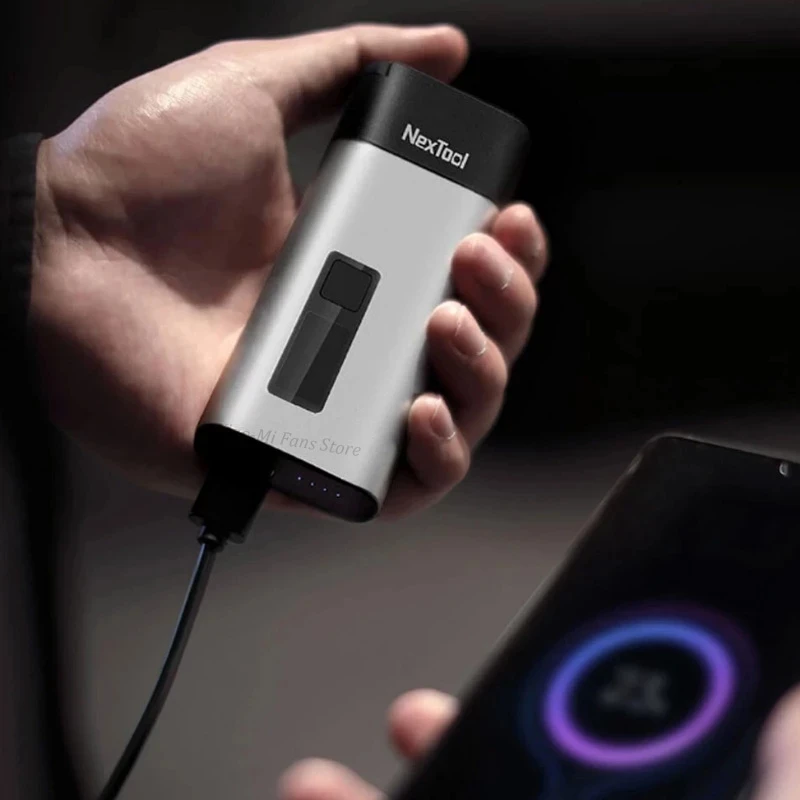 Мини-Алкотестер Xiaomi NexTool 4 в 1, Портативный Автомобильный анализатор дыхания с ЖК-дисплеем, с выключателем для окон, резаком и внешним аккумулятором