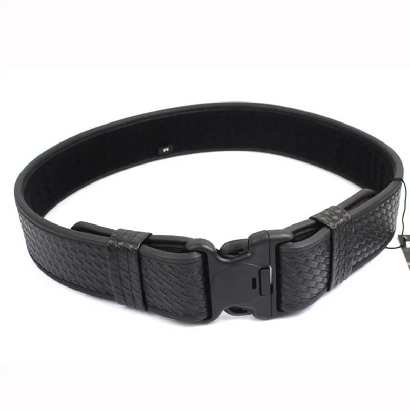 2 inches Gina Leather Tactical Duty Belt with Triple Release Buckle