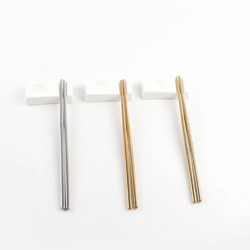 MARCH EXPO Recommend Customized Logo 304 Stainless Steel Metal Chopstick With PVD Plated Colorful Korean Japanese Chopsticks